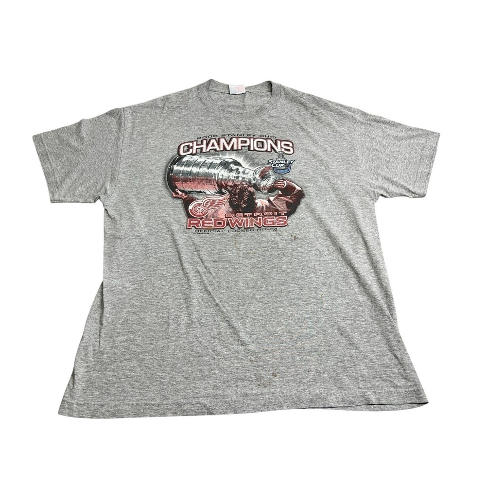 2008 Detroit Red Wings T-Shirt NHL Hockey Stanley Cup Champs Official  Size 2XL